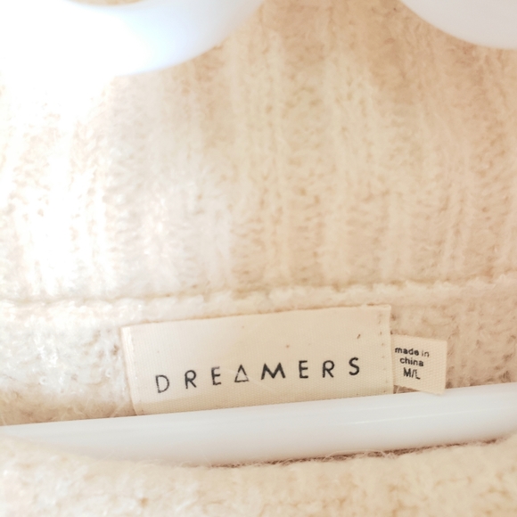 Cozy Over Sized Cream Knit Sweater Size M/L Nwt - Picture 5 of 5